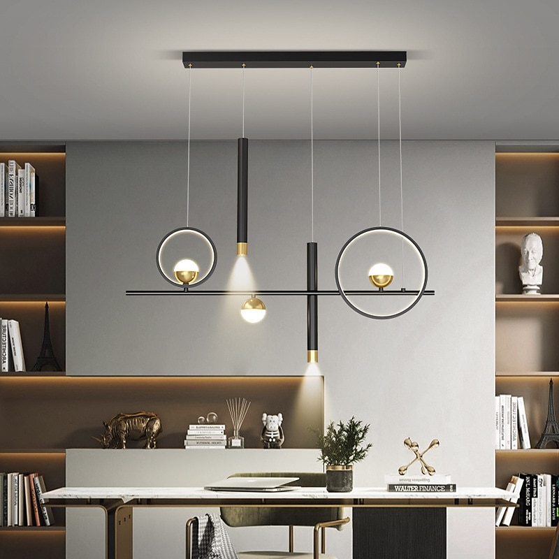 lampada da tavolo da pranzo a sospensione a led con telecomando Lampadario da ufficio regolabile in altezza da 100 cm per cucina camera da letto soggiorno lampada a sospensione 110v-220v del 2025 a $627.03 –P1