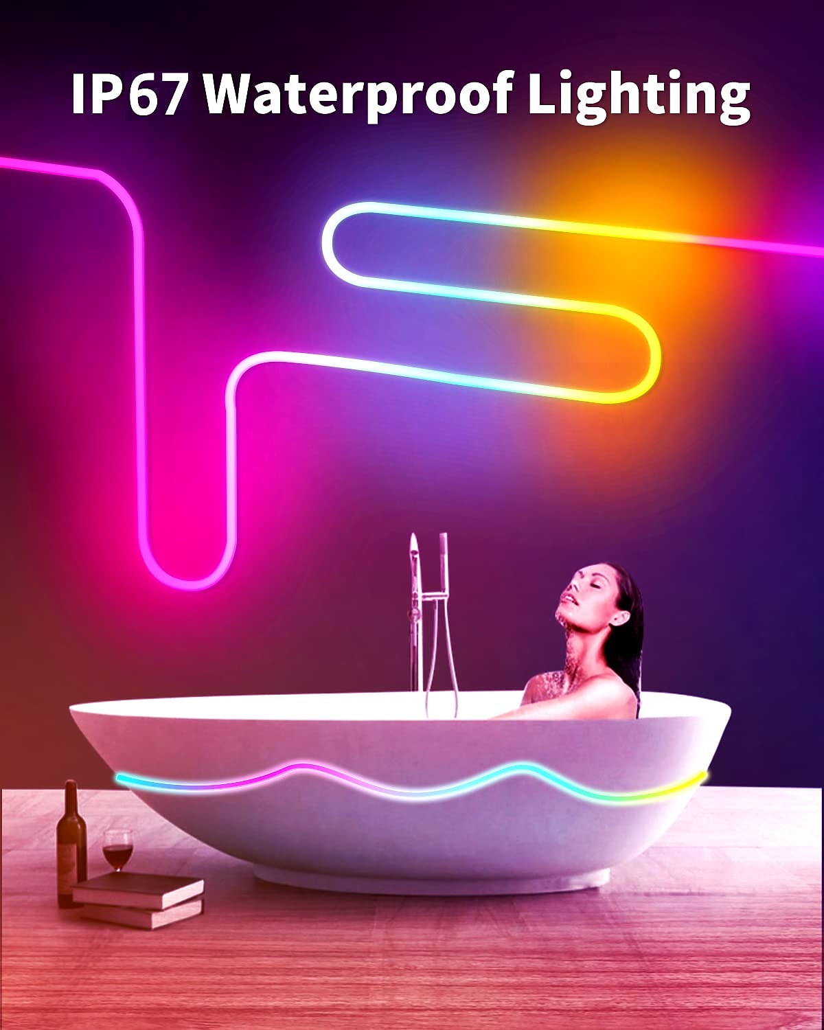3 m/5 m rgbic bandes lumineuses néon avec wifi néon corde lumière bricolage barre lumineuse app contrôle musique synchronisation tv rétro-éclairage jeu salon chambre décoration de 2025 ? $32.99 –P5