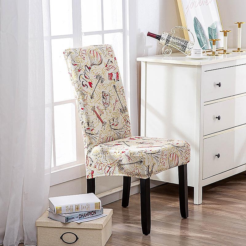 Housse de chaise de salle à manger géométrique 1 pièce, housse de siège extensible, housse de protection de chaise pour salle à manger, mariage, décoration de Noël de 2025 ? $8.99 –P15