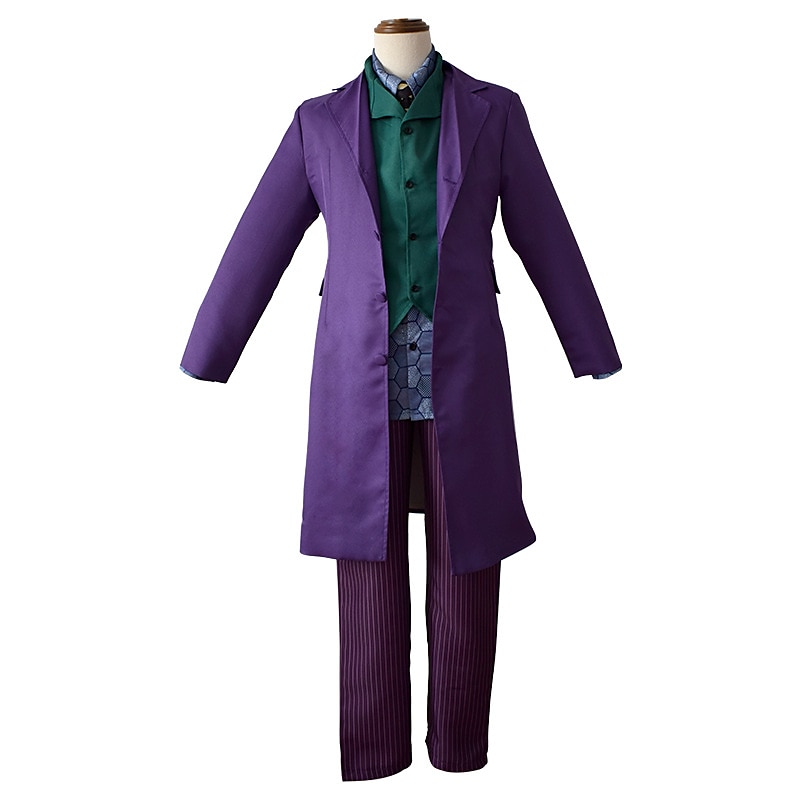 Joker Clown Bluse / Hemd Hose Outfits Herren Film Cosplay Cosplay Kostüm Party Lila Mantel Weste Bluse Maskerade Polyester / Krawatte / Krawatte mit Perücke 2025 - $131.99 –P6