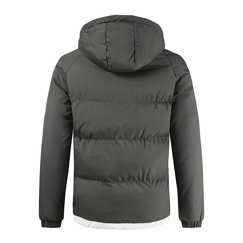 Per uomo Parka Tenere al caldo Ufficio Da tutti i giorni Colore puro Capispalla Abbigliamento Informale Casual quotidiano Verde Nero Bianco del 2025 a $12.99 –P6