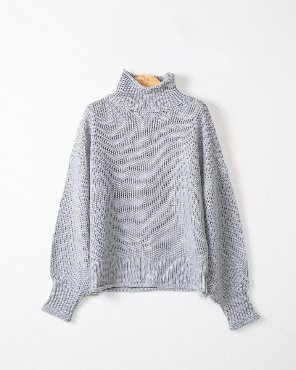 Femme Pull basique Décontractées Couleur unie Grosse maille Crocheté Col Roulé Tricoté manche longue Tricoter du quotidien Sortie Bleu Ciel Noir Automne Hiver de 2025 ? $47.99 –P3
