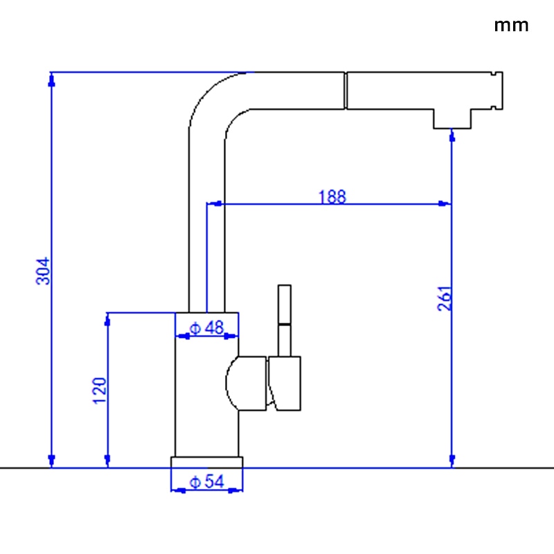 rubinetto della cucina, maniglia singola in acciaio inossidabile 304 un foro nichel spazzolato estraibile / pull-down / beccuccio standard centerset rubinetti da cucina contemporanei minimalisti / del 2025 a $72.99 –P2