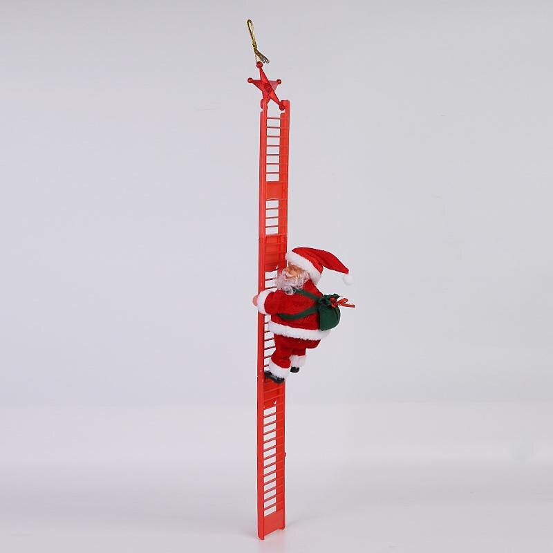 musica elettrica natalizia babbo natale scala da arrampicata, calze della Befana per bambini, divertenti ornamenti per bambole con corda da arrampicata, regali e decorazioni natalizie unici del 2025 a $25.99 –P17
