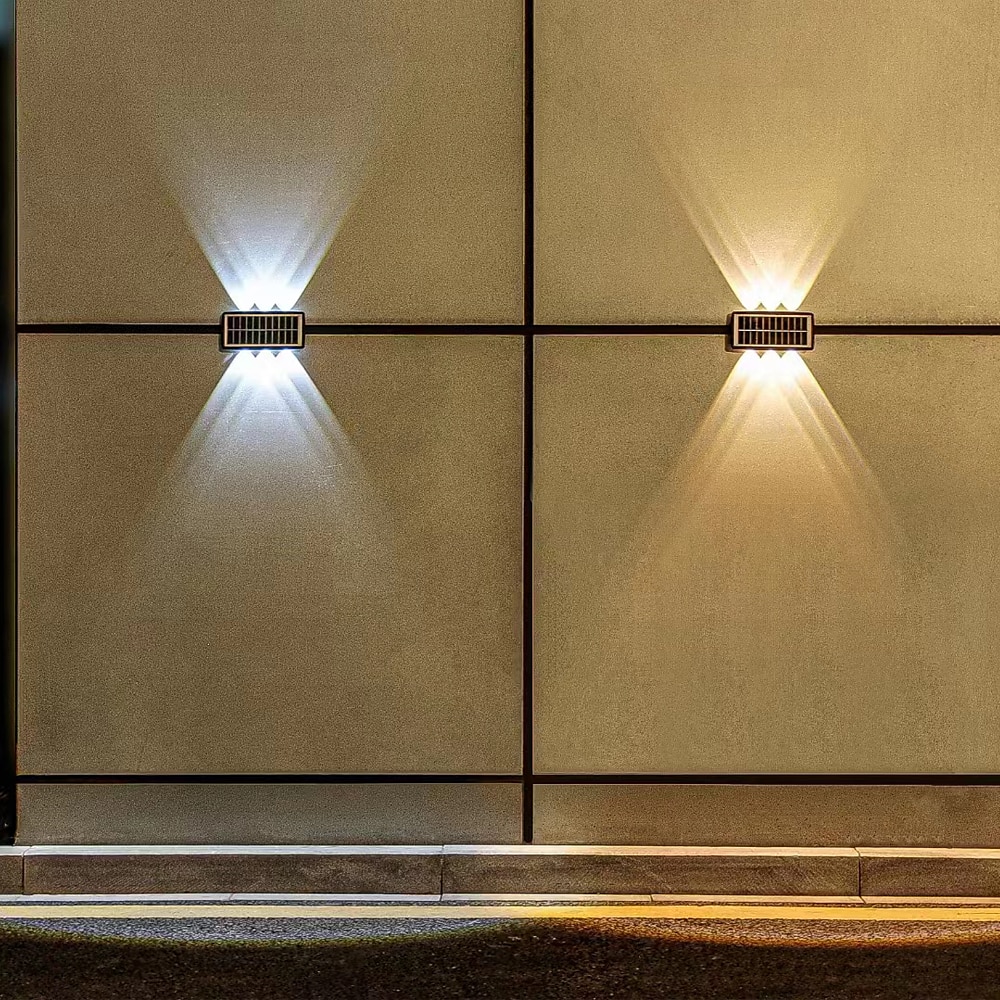 utendørs solcelle vegglys led hagelys smart lysstyring sensor vanntett vegglys gårdsplass veranda lampe balkong gjerde passasje belysning landskap dekorasjon solenergi nattlys 2025 - $20.99 –P7