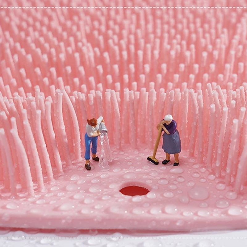 Alfombra de baño antideslizante para eliminar la piel muerta, gente perezosa, artefacto para frotar la espalda, ducha de silicona, cepillo para espalda, masajeador de baño limpio 2026 - $9.99 –P3