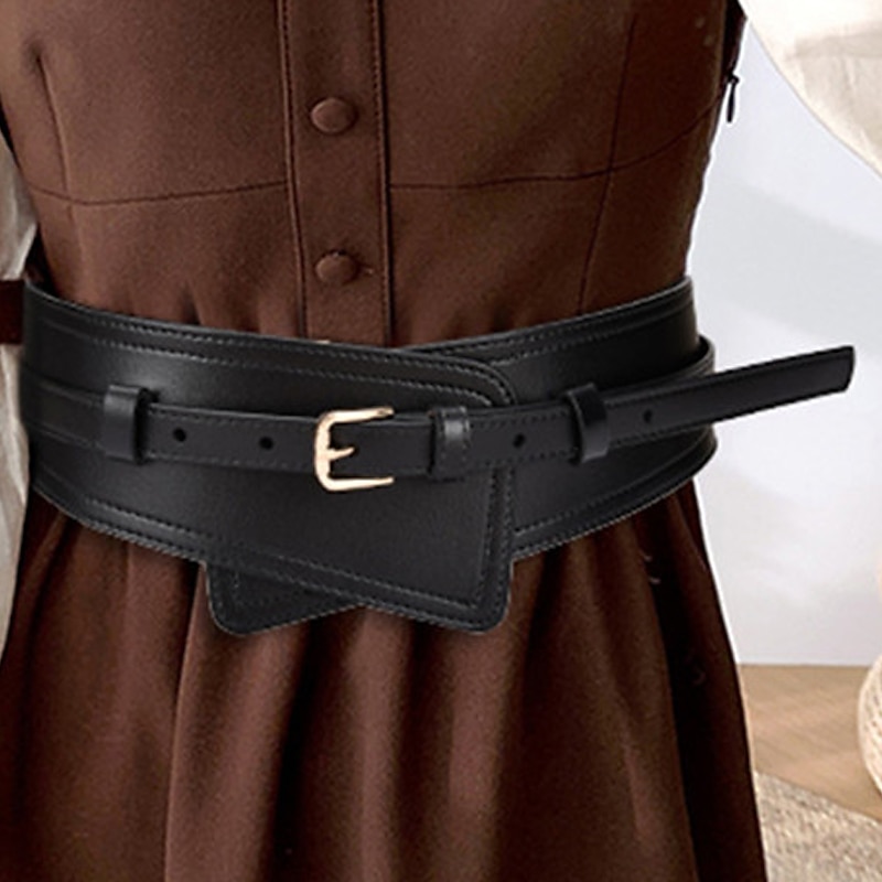 Mulheres Cinto Couro Ecológico Branco Preto Camelo Cáqui Laranja Largo Ao ar livre Rua Dia a Dia Feriado Cor imaculada / Primavera / Verão / Outono / Inverno / Caqui de 2025 por $37.99 –P7