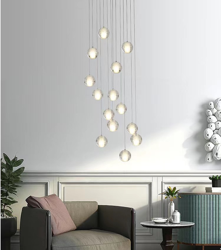 40 cm ljuskrona metall klot taklampa led galvaniserad konstnärlig modern 90-240v 2025 - $499.99 –P10