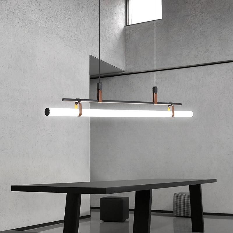 Lampada a sospensione a led da 80 cm linea moderna design catena lampada a sospensione regolabile per cucina sala da pranzo soggiorno nero e oro 110-120v 220-240v del 2025 a $279.99 –P9