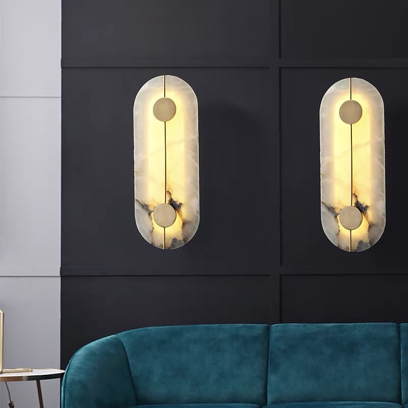 LED-Wandleuchte aus Marmor, moderne LED-Wandleuchte für den Innenbereich, Wandleuchten für Schlafzimmer und Wohnzimmer 2026 - $232.29 –P5