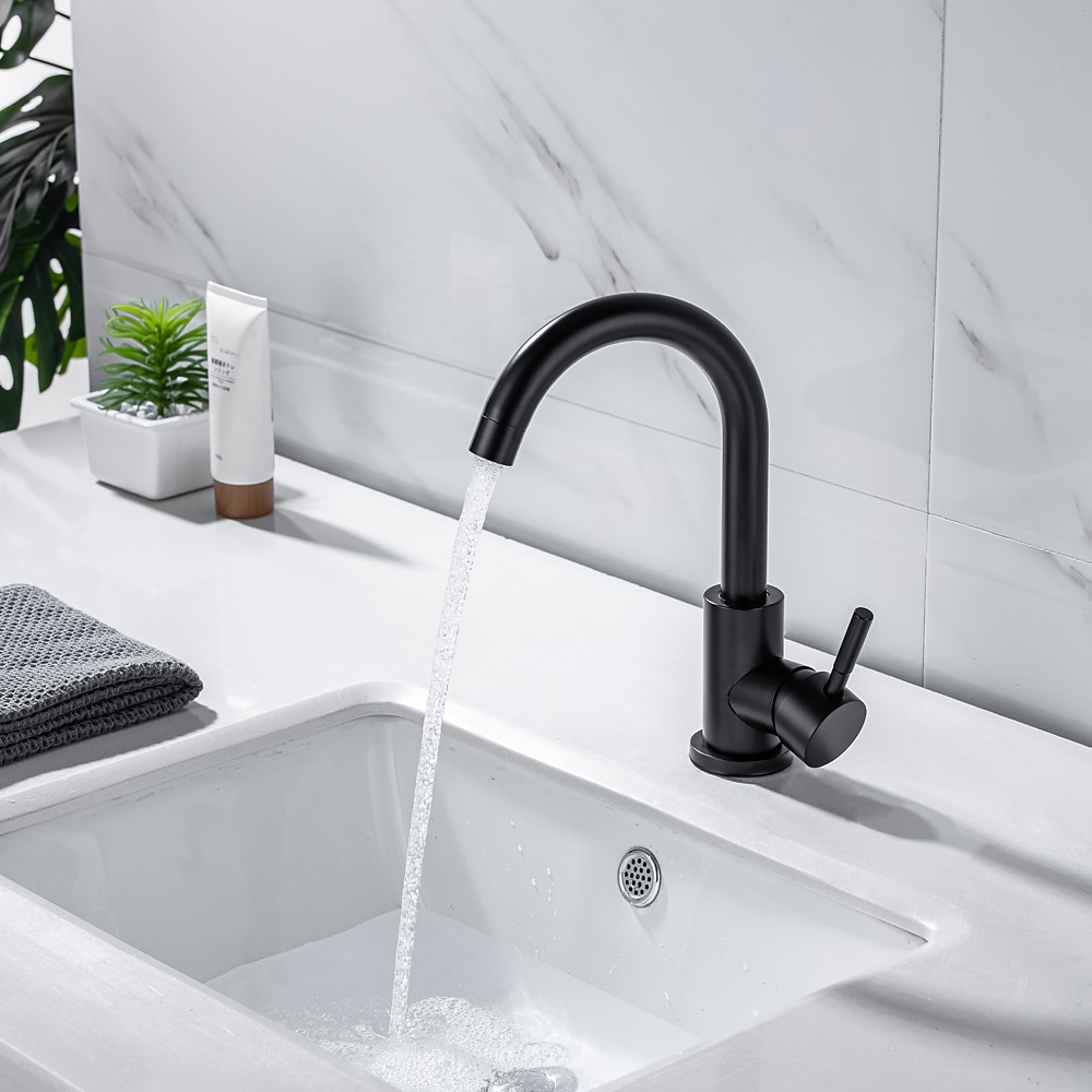 rubinetto lavabo bagno - girevole / classico acciaio inox / finiture verniciate rubinetti vasca monocomando monoforo centroset del 2025 a $72.99 –P2