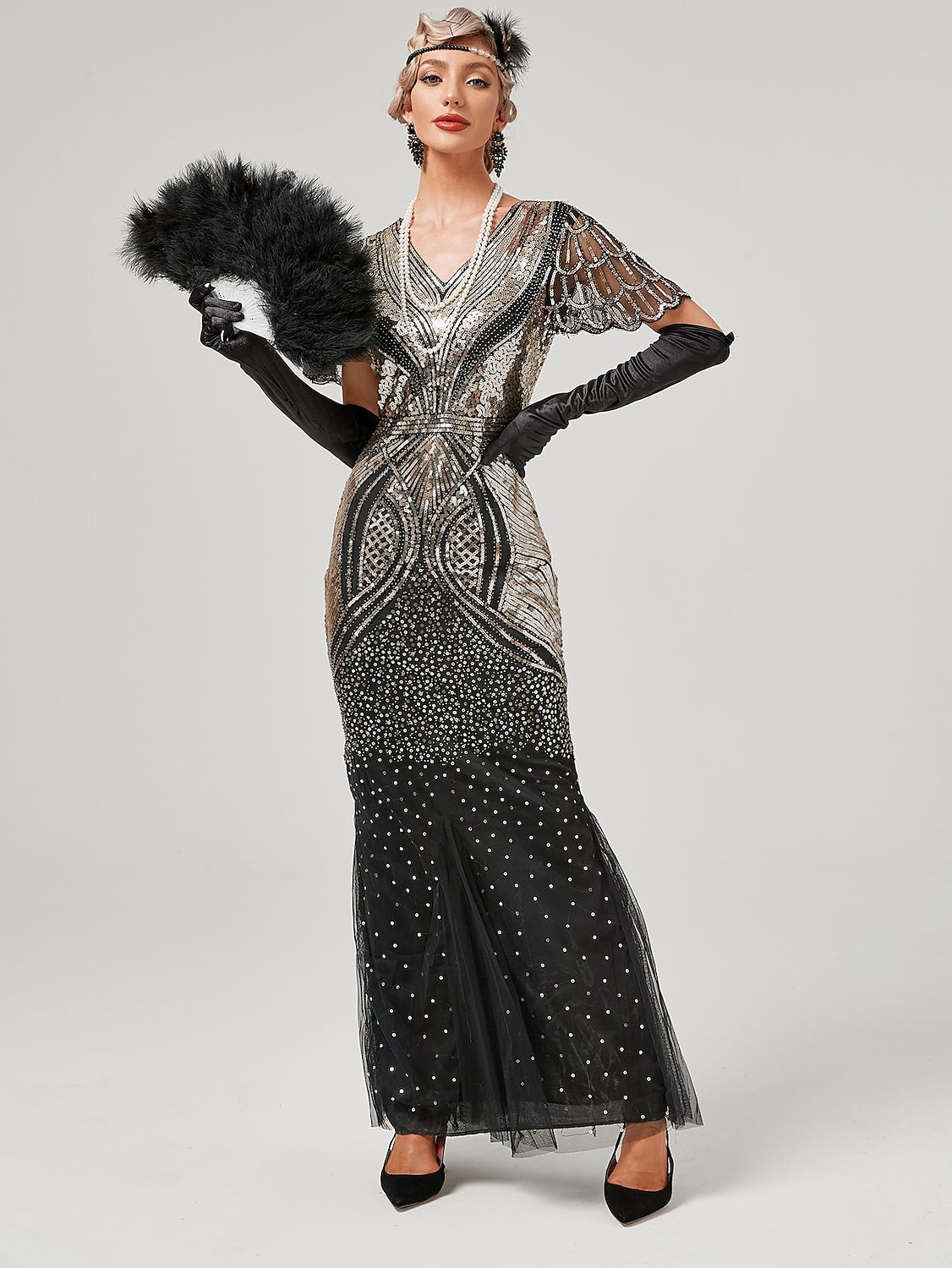 Urlați 20 de ani Anii 1920 Rochie de Cocktail Rochie Flapper Rochii Mascaradă Gatsby Charleston Invitat la nuntă Paiete Normal Pentru femei Carnaval Mascaradă Carnaval Nuntă Invitat la nunta Adulți 2025 - $57.99 –P5