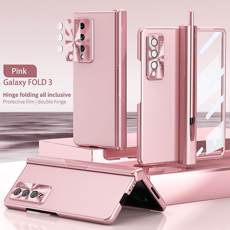 телефон Кейс для Назначение SSamsung Galaxy Z-образный сгиб 7 Z Fold 5 Z Fold 4 Z Fold 3 Чехол Флип Держатель для карандашей Покрытие Однотонный ПК 2025 - $31.99 –P12