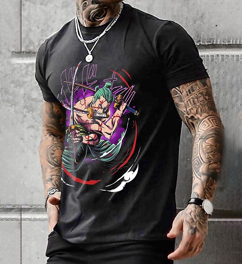 One Piece Roronoa Zoro Japonesa/Curta Anime Desenho Anime 3D Clássico Estilo de rua Para Casal Homens Mulheres Adulto Impressão 3D de 2025 por $17.49 –P3