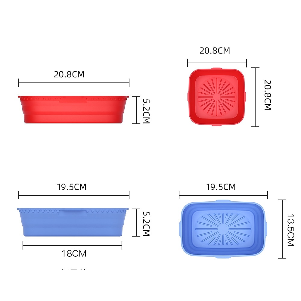 2 Pack Air Fryer Silicone Pot, Food Safe Nonstick Air Fryer Silicone, Heat Resistant, Easy Clean, Reusable Replacement Flammable Parchment Liner, Suitable for Fryer, Oven, Microwave 2025 - $13.99 –P2