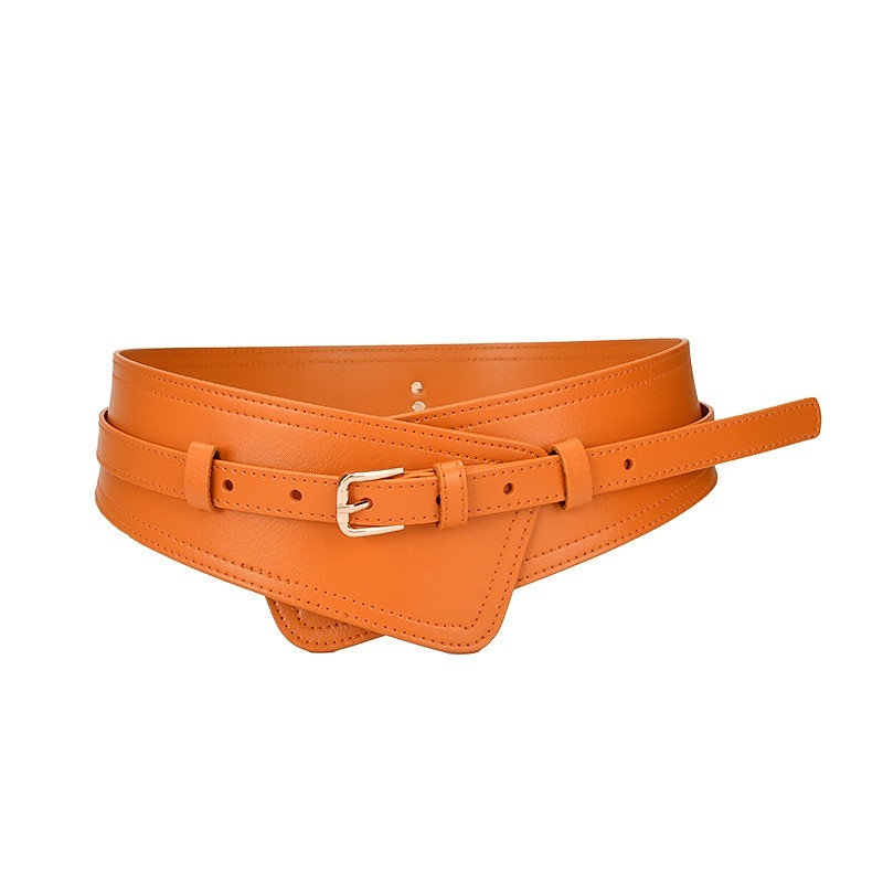 Mulheres Cinto Couro Ecológico Branco Preto Camelo Cáqui Laranja Largo Ao ar livre Rua Dia a Dia Feriado Cor imaculada / Primavera / Verão / Outono / Inverno / Caqui de 2025 por $37.99 –P3
