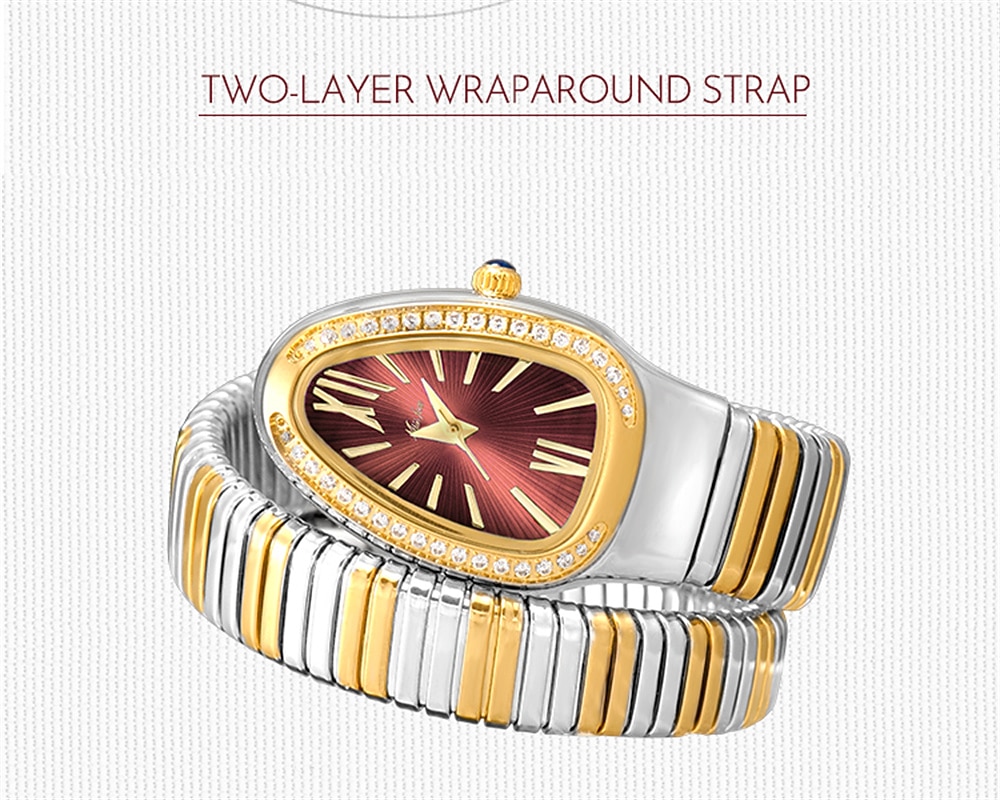 MISSFOX Women's Watches Snake Shape Luxury Wrist Watch Mother's Day Gift for women Steel Unique Gold Quartz Ladies Watch 2026 - $49.99 –P9
