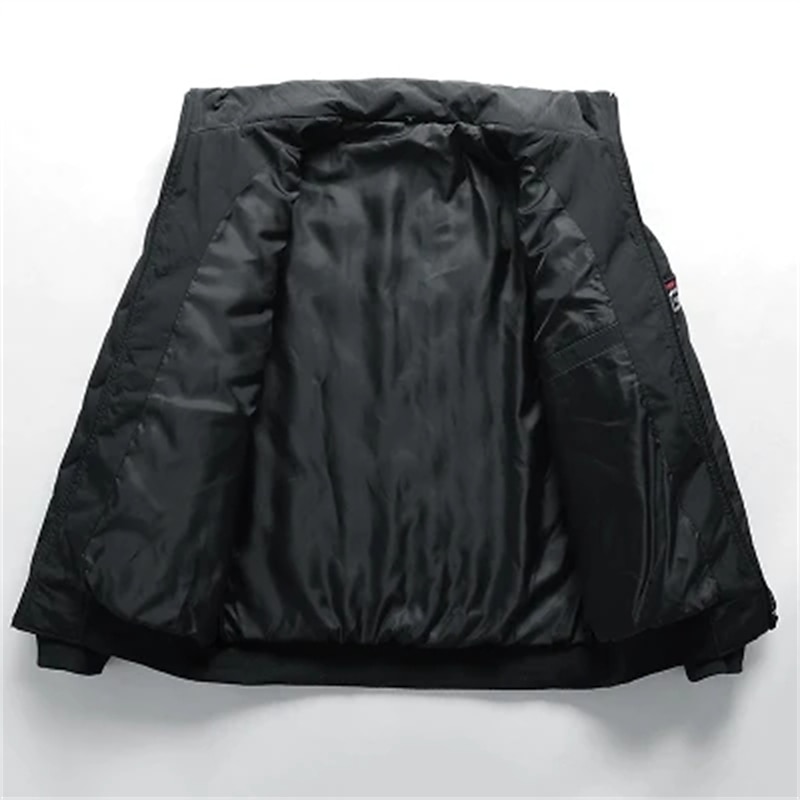 Per uomo Piumino Giacca bomber Giacca trapuntata Zip intera Informale Da tutti i giorni Standard Casual quotidiano Di moda Antivento Tenere al caldo Autunno Inverno Righe e Plaid Nero Verde chiaro del 2025 a $44.99 –P5