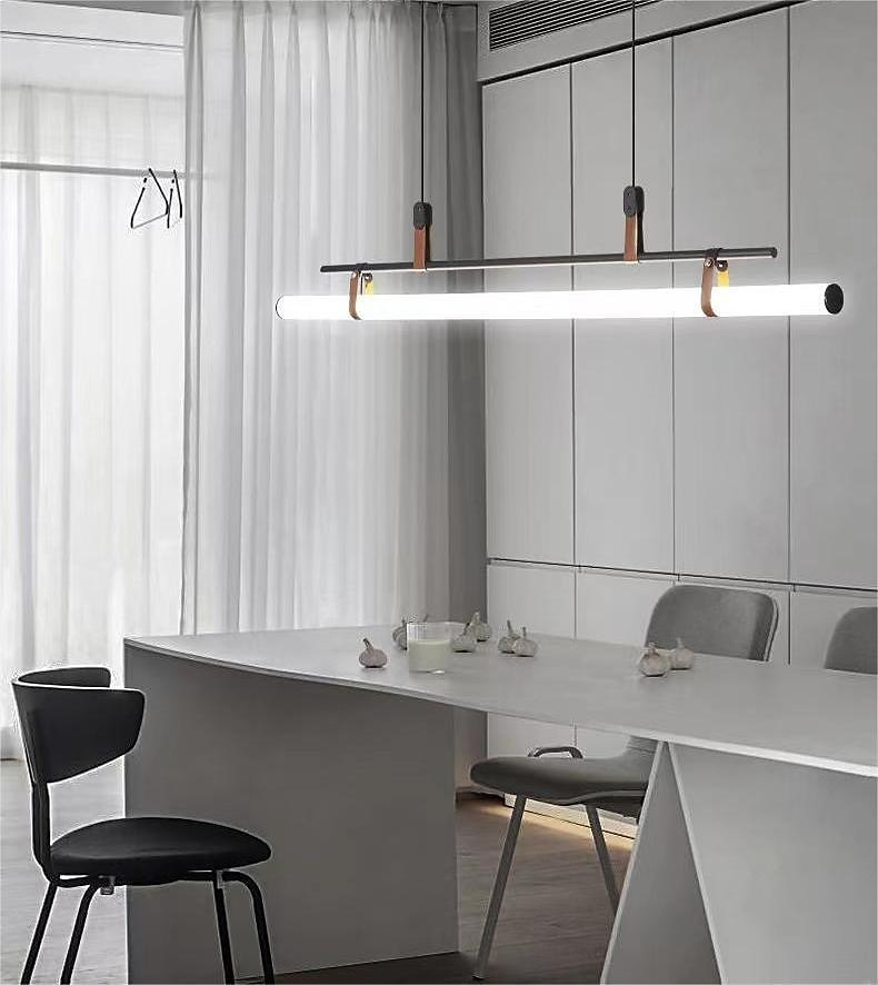 Lampada a sospensione a led da 80 cm linea moderna design catena lampada a sospensione regolabile per cucina sala da pranzo soggiorno nero e oro 110-120v 220-240v del 2025 a $279.99 –P19