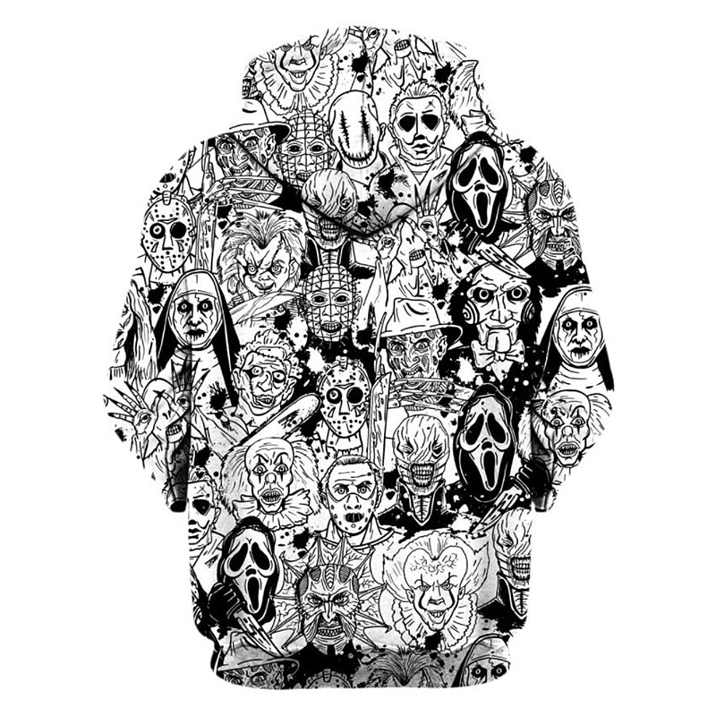 Halloween Scheletro Teschio Fantasma Morte Felpa con cappuccio Cartone animato Manga Manga 3D Tasca frontale Grafica Per Da coppia Per uomo Per donna Per adulto Halloween Carnevale Mascherata Stampa del 2025 a $38.99 –P14