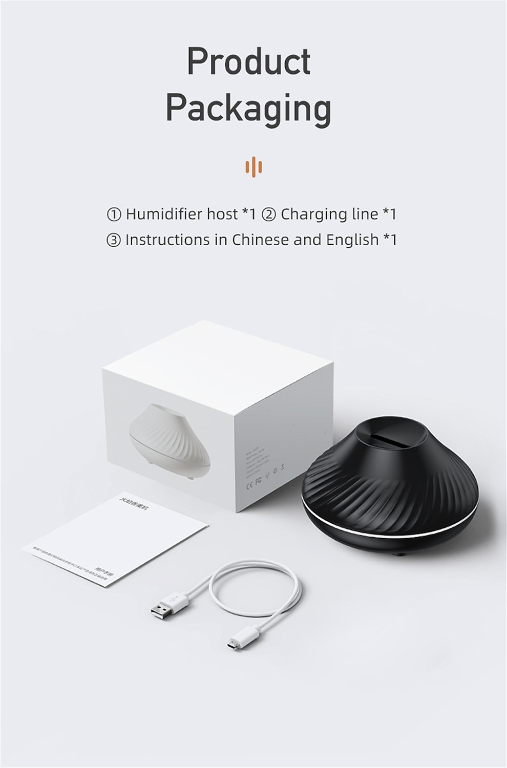 LED Smart Light Air Humidifier Colorful Flame USB Car Aromatherapy Humidifiers Diffusers Portable Diffuser Essential Oils for Home Room Fragrance 2025 - $22.99 –P1