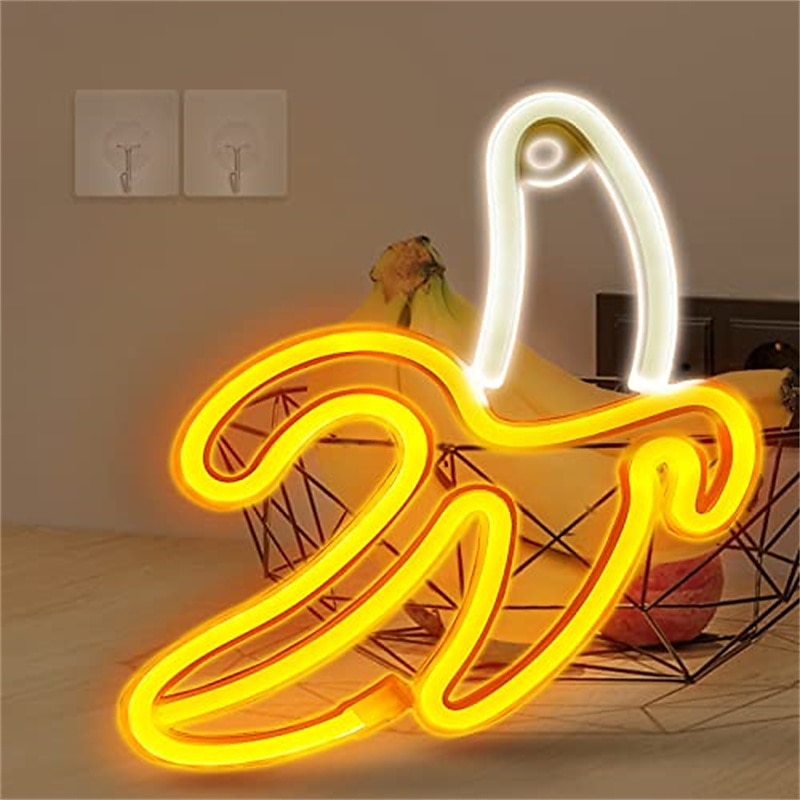 Neon Light Banana Shaped Neon Lamp Hanging Lamp AAA Battery Box Power Supply 2025 - $30.99 –P6