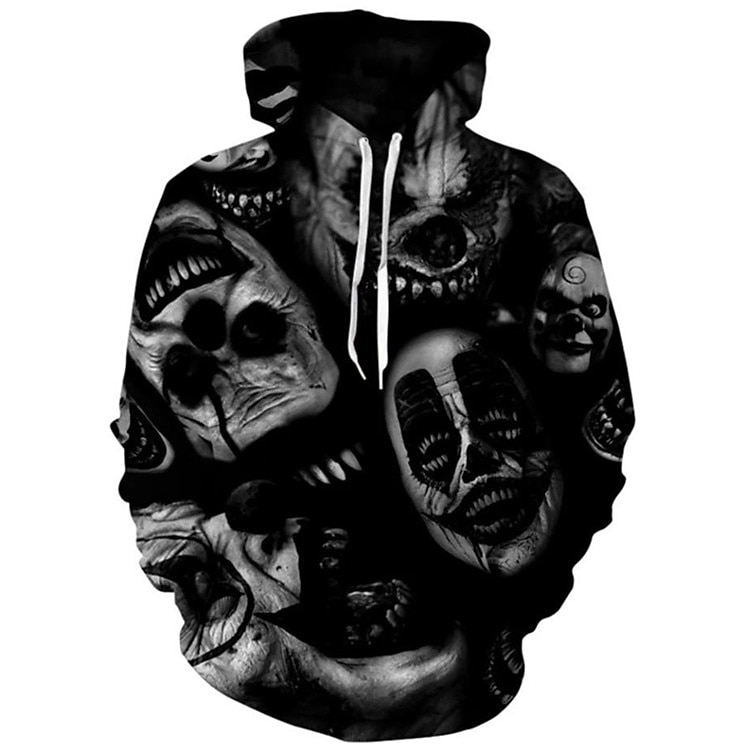 Halloween Scheletro Teschio Fantasma Morte Felpa con cappuccio Cartone animato Manga Manga 3D Tasca frontale Grafica Per Da coppia Per uomo Per donna Per adulto Halloween Carnevale Mascherata Stampa del 2025 a $38.99 –P15