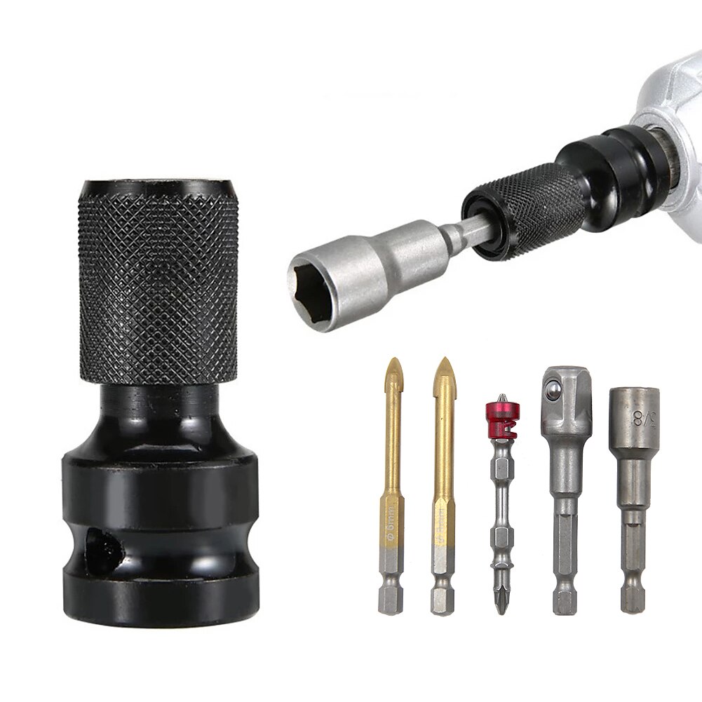 1/2-Zoll-Antrieb auf 1/4-Zoll-Sechskantschaft-Futter-Luftschrauber-Konverter-Adapter Educer-Luftschlag-Handwerker-Ratschenschlüssel 2025 - $7.99 –P5