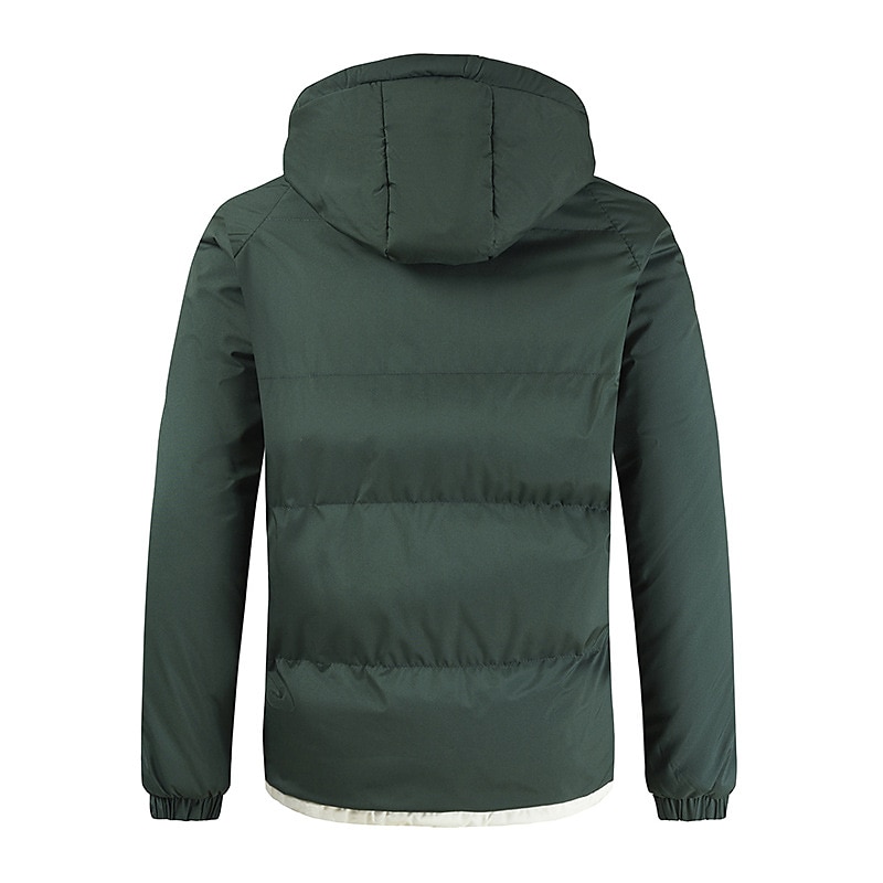 Per uomo Parka Tenere al caldo Ufficio Da tutti i giorni Colore puro Capispalla Abbigliamento Informale Casual quotidiano Verde Nero Bianco del 2025 a $12.99 –P3