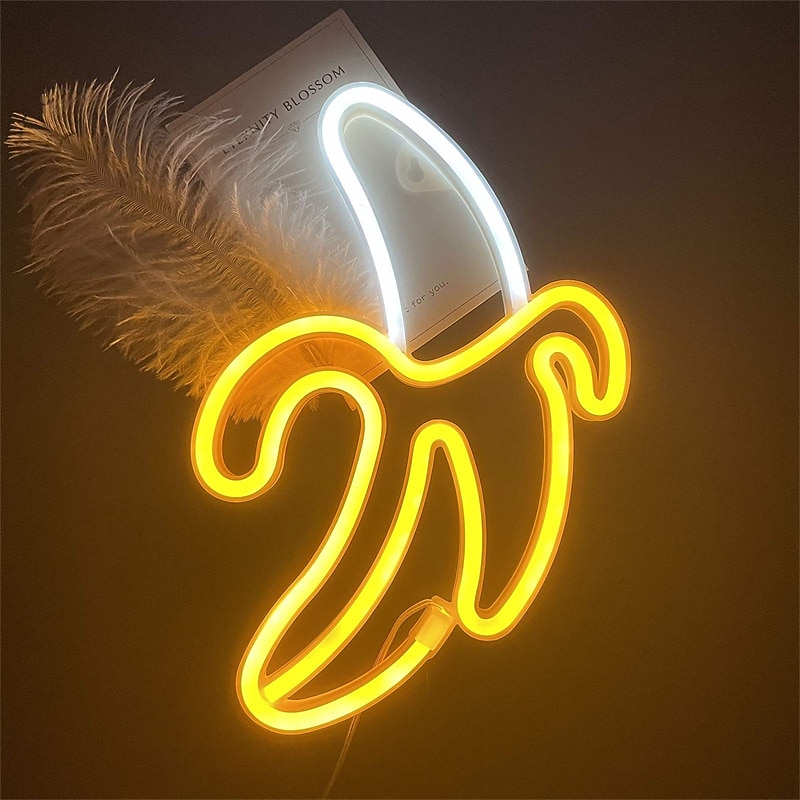 Neon Light Banana Shaped Neon Lamp Hanging Lamp AAA Battery Box Power Supply 2025 - $30.99 –P16