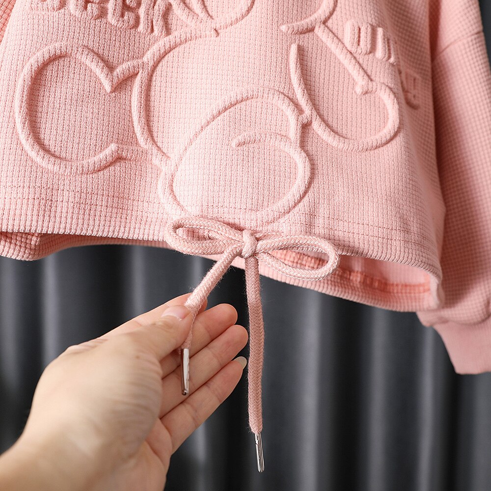 Mädchen 3D Feste Farbe Buchstabe Set aus Kapuzenpullover und Jogginghose Kleidungsset Langarm Herbst Winter Täglich Brautkleider schlicht Baumwolle kinderkleidung 2-6 Jahre Urlaub Regular Fit 2025 - $28.99 –P9