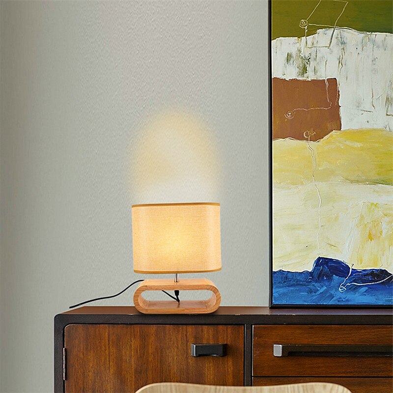 candeeiro de mesa de cabeceira de quarto candeeiro de mesa de estudo de madeira nórdica interior de 2025 por $156.99 –P2