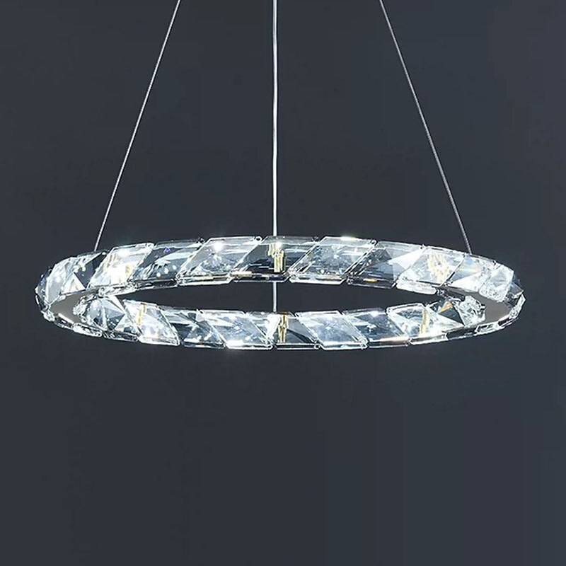 lampadario a sospensione a led lampadario a 1 anello regolabile finitura in acciaio inossidabile lussuoso stile moderno sala da pranzo lampade a sospensione camera da letto 110-240v del 2025 a $699.99 –P5