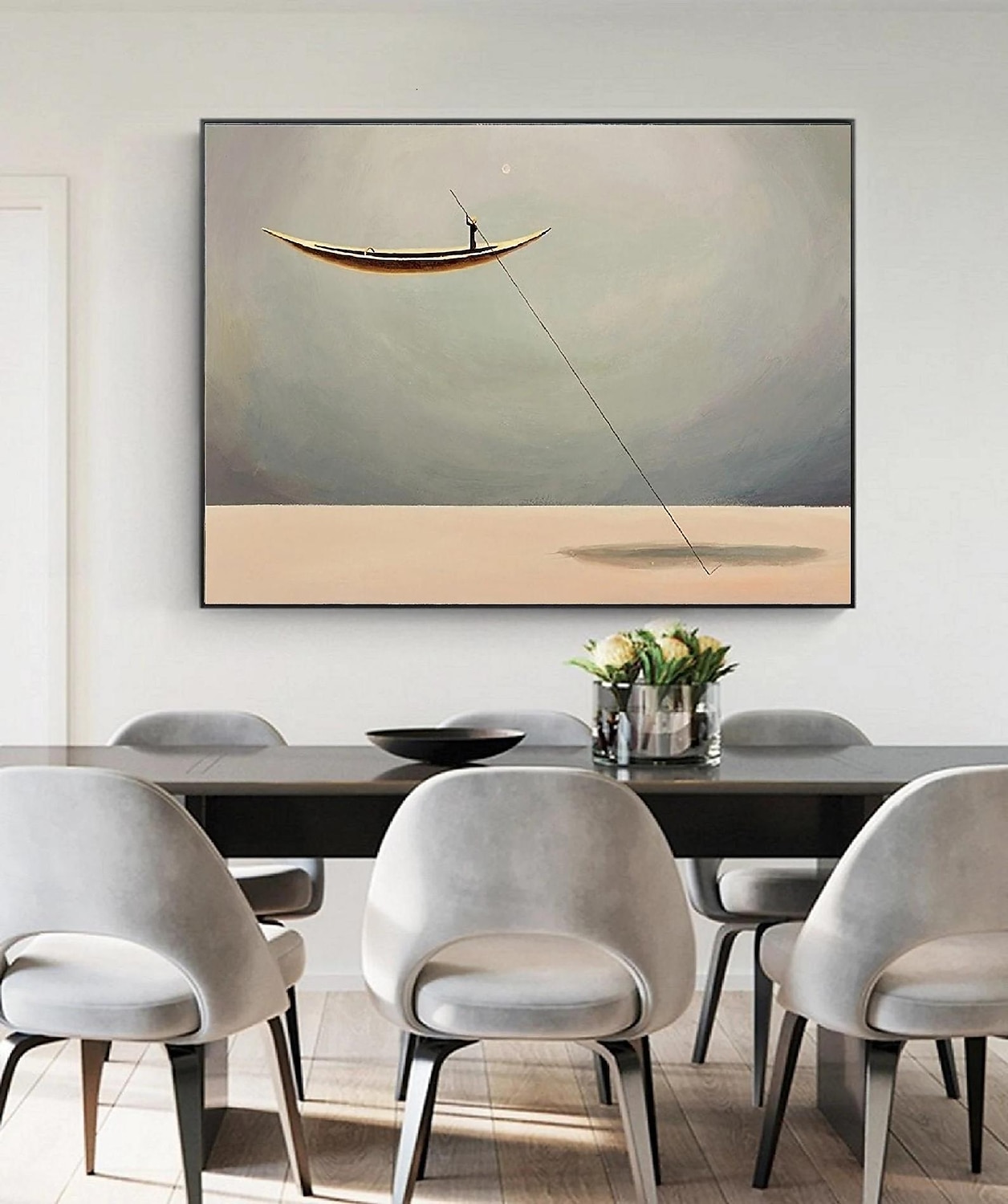 handgemachtes handgemaltes Ölgemälde Wand modernes abstraktes Goldboot Leinwand Gemälde Heimdekoration Dekor 2025 - $141.99 –P4