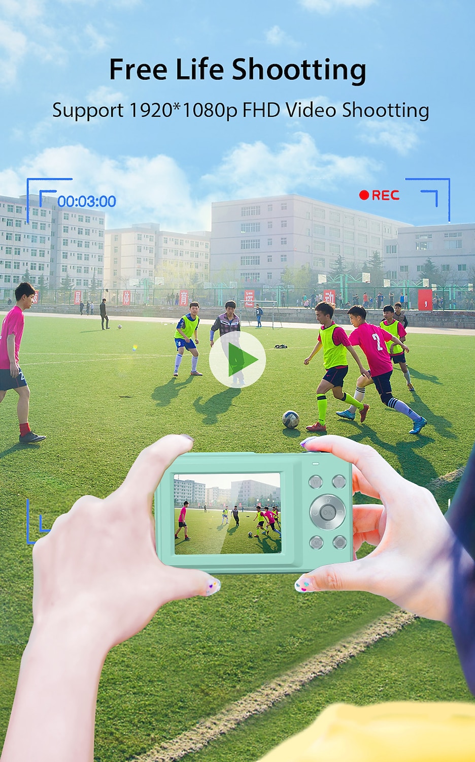 Digital Camera 1080P 44MP Vlogging Camera with LCD Screen 16X Zoom Compact Portable Mini Rechargeable Camera Gifts for Students Teens Adults Girls Boys 2025 - $75.99 –P14