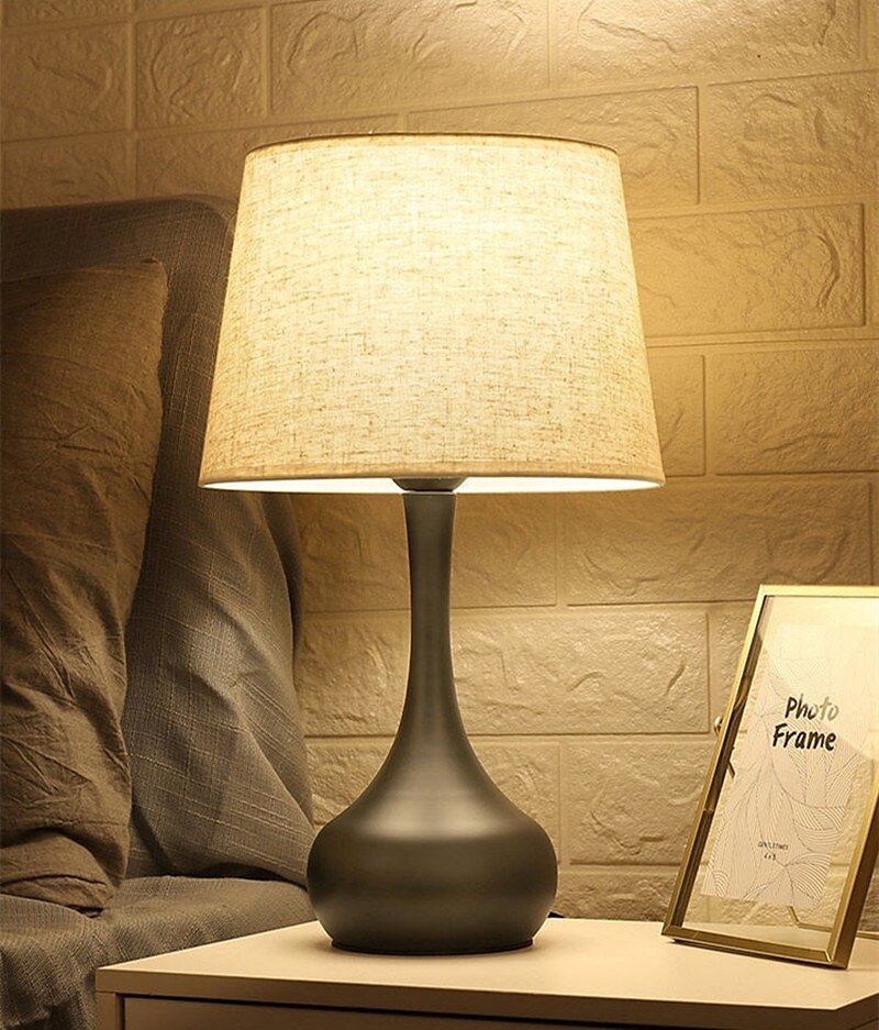 Bedside Table Lamp Desk Lamps for Bedroom, Minimalist Fabric Desk Lamp,Bedside Lamp Bedroom Warm Hotel Study Table Lamp 2025 - $182.99 –P1