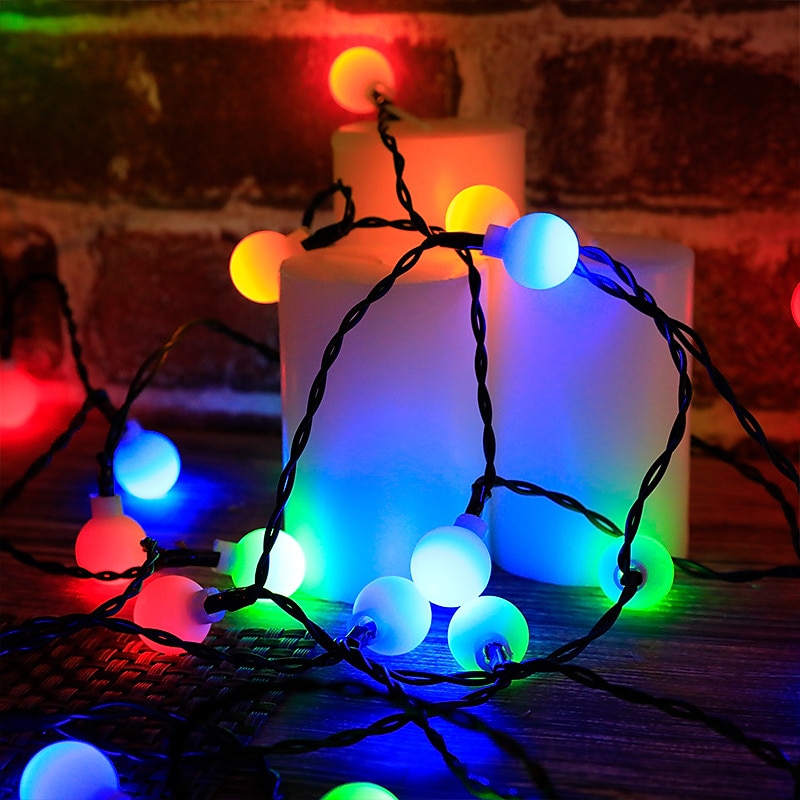 Mini Globe String Lights Solar LED Fairy String Lights Waterproof 12M 7M 6.5M 8 Modes Lighting Outdoor Garden Decoration Light Christmas Tree Hanging Lights Balcony Yard Wedding Party Holiday Decor 2025 - $8.99 –P10