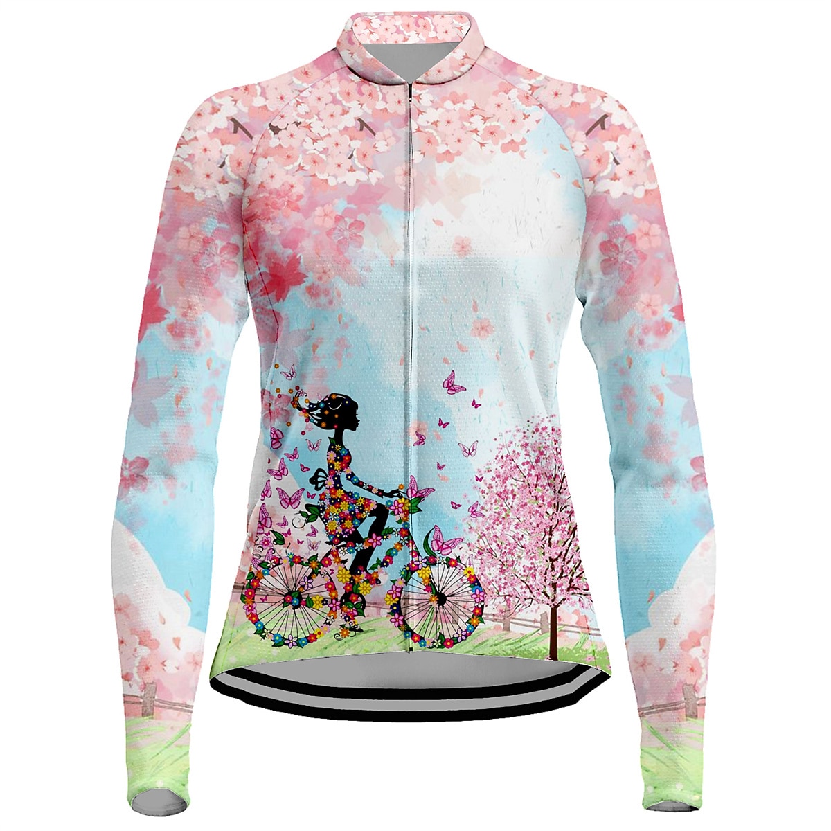Damen Radtrikot Hund Lustig Langarm Fahhrad Trikot Oberteil mit 3 Gesäßtaschen Mountainbike MTB Straßenradsport Schnelltrocknend Reflektierende Streifen Rückentasche Feuchtigkeitsableitend Sport Wei 2026 - $34.99 –P5