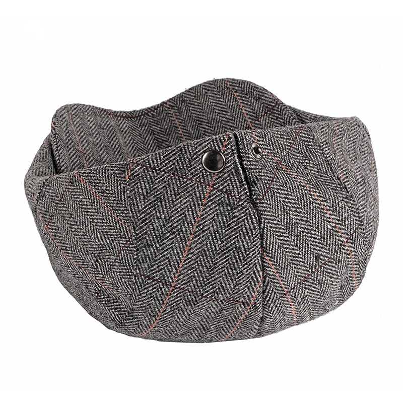 Herr Platt mössa Tweed Keps Svart Kaffe Bomull Pärlor Splitsa Enkel Elegant och modernt Retro Gata Vardag Helgen Rand Bärbar Komfort Mode 2025 - $14.99 –P4