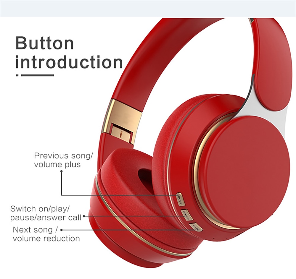 Wireless Headphones Noise Reduction Bluetooth 5.0 Headset Foldable Earphones HiFi 9D Bass Stereo Earphone Sport Headset With Microphone 2025 - $27.99 –P11