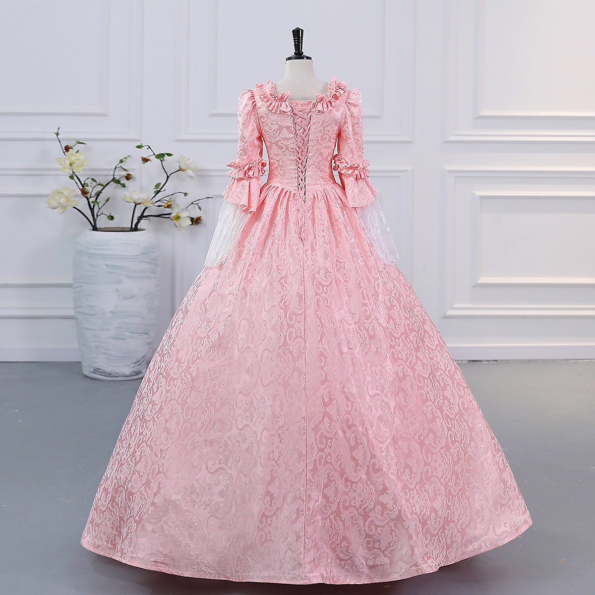 Cinderella Vintage Princess Colonial Period Dress All Costume Victorian Rococo Vintage Cosplay Performance Party Halloween 3/4-Length Sleeve Halloween 2025 - $166.99 –P20