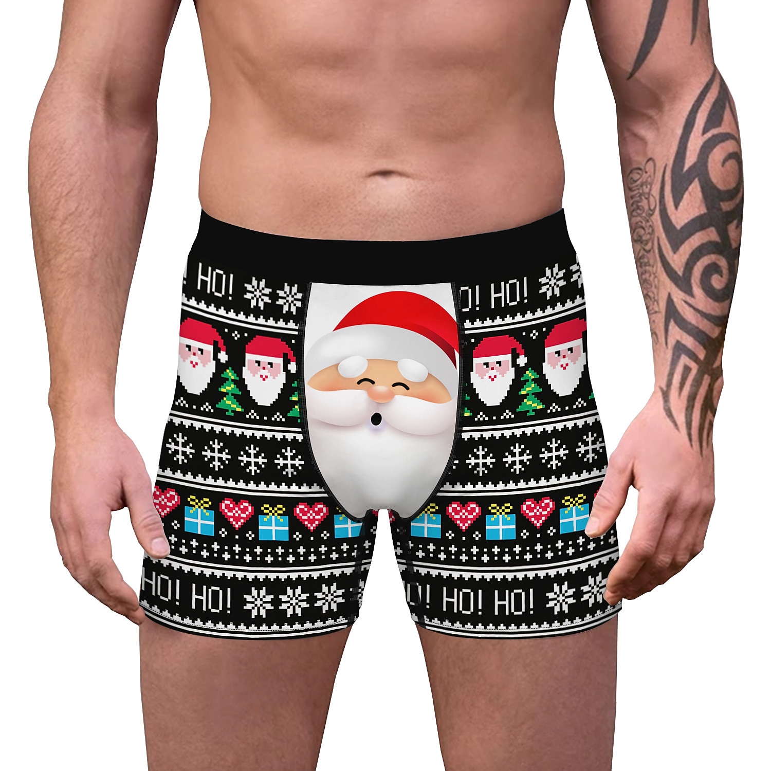 presente de Natal Boxer Curto Roupa Íntima Homens Natal Carnaval Baile de Máscaras Noite de Natal Natal Adulto Festa Natal de 2025 por $6.49 –P15