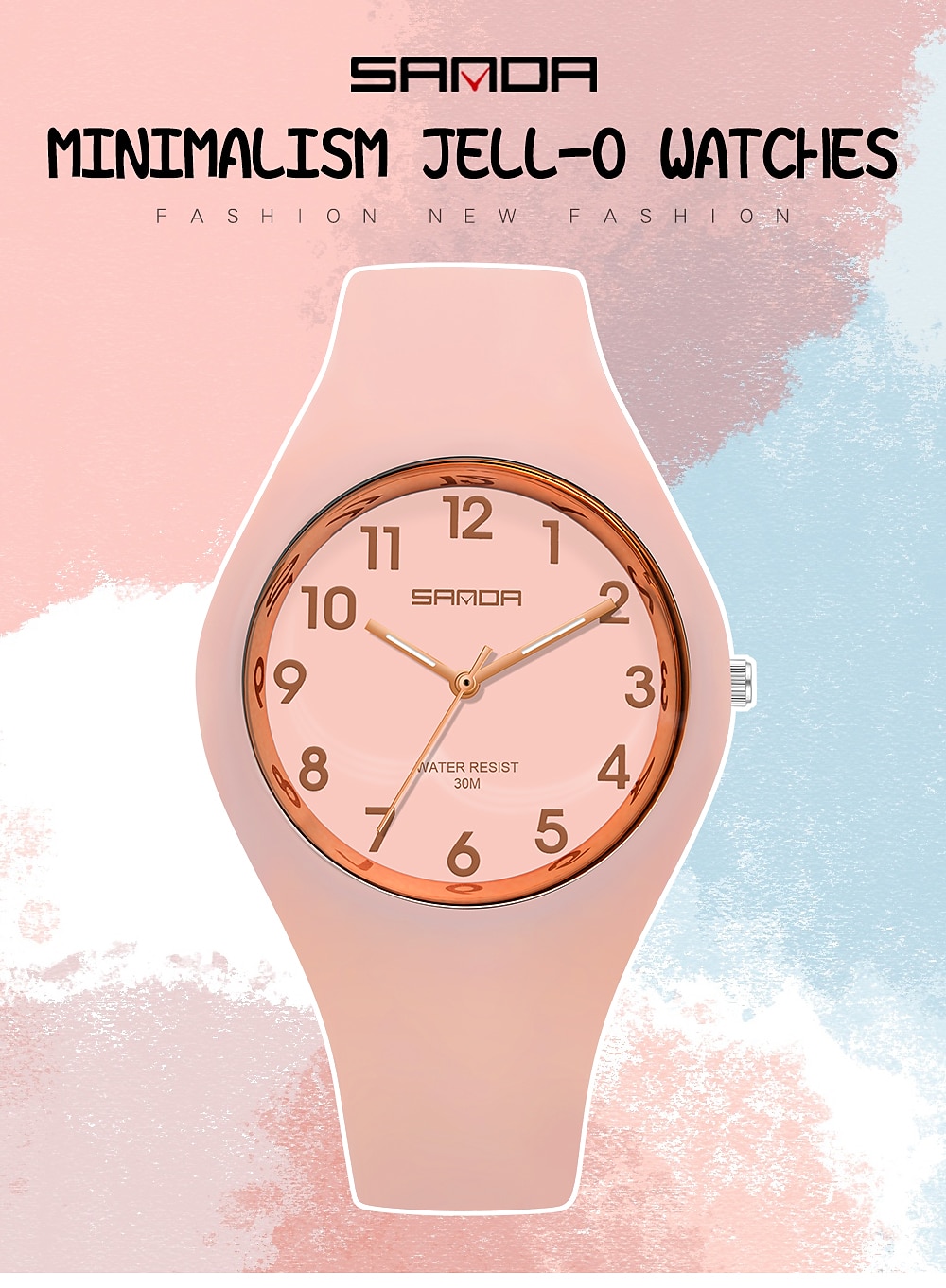 sanda dameshorloges casual fashion quartz horloge waterdicht valbestendig hd digitale weegschaal display damesklok 6056 2025 - $23.99 –P2