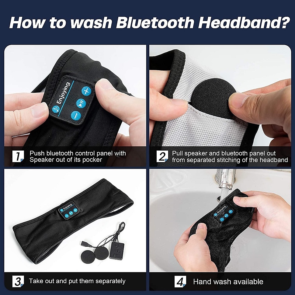 Sleep Headphones Bluetooth Headband Wireless Music Eye Mask Thin Stereo Speakers Mic Handsfree Music Earbuds for Side Sleepers Running Insomnia Travel Yoga Sleeping Band 2025 - $23.99 –P9