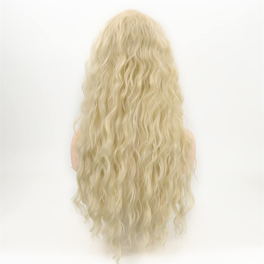 parrucche sintetiche lunghe ricci per le donne parrucca di repalcement dei capelli dell'onda sciolta rosa bianca riccioli soffici parrucca del partito quotidiano parrucca ondulata lunga parrucche del del 2025 a $23.99 –P8