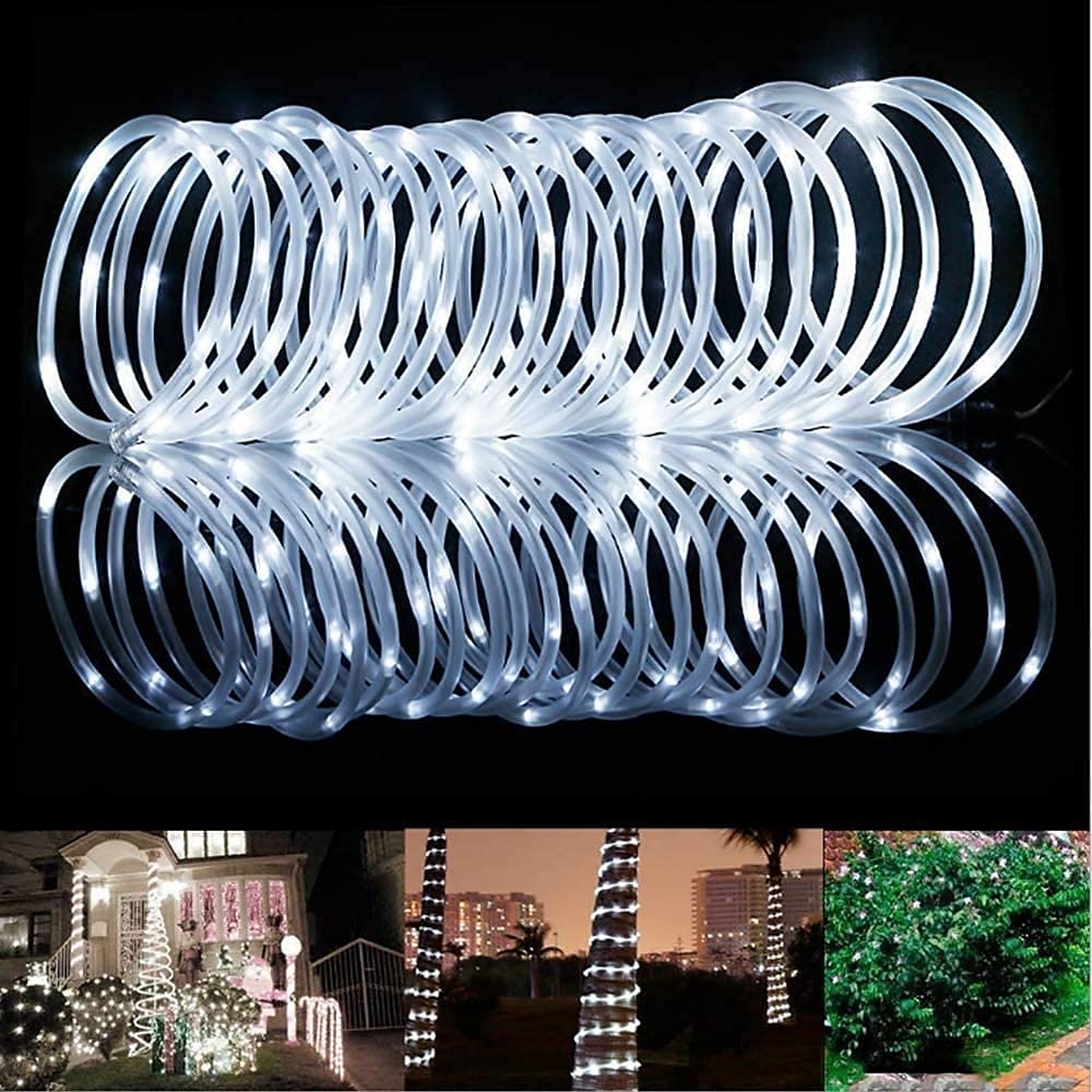 LED Rope Lights LED String Lights Outdoor Waterproof IP65 Christmas Fairy Lights 30m-300Leds 22m-200Leds 12m-100Leds 7m-50Leds 8 Modes Battery Powered Dimmable/Timer with Remote for Party 2025 - GBP £14.65 –P8