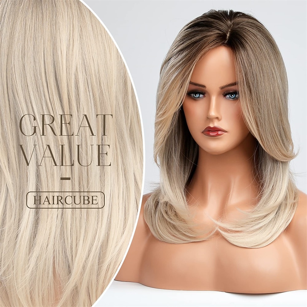 Rihanna Inspired Wigs Blonde Wigs for Women Shoulder Length Blonde Wig Highlights White Natural Layered Synthetic Wig for Daily Use Christmas Party Wigs 2026 - $28.99 –P18