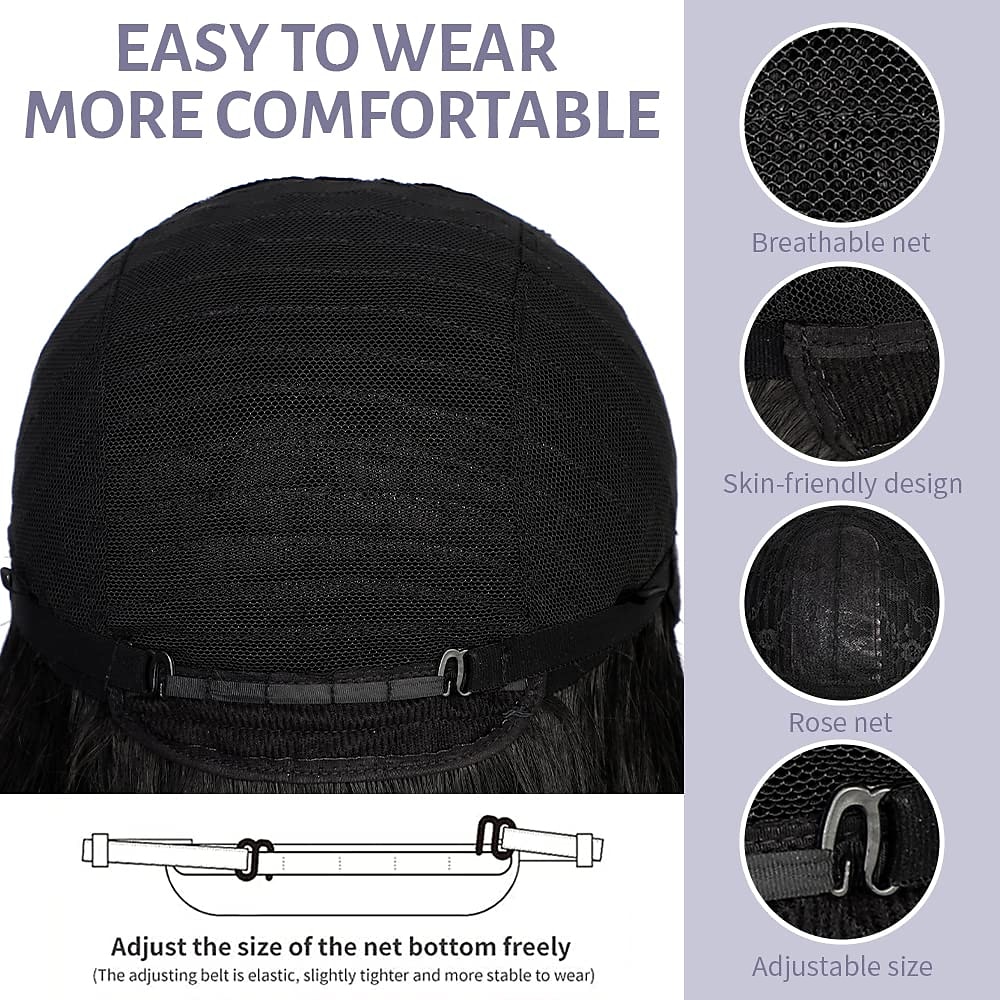 Ombre White Wig Long Wavy Wigs with Bangs for Women Wig Long Platinum Blonde Wig Natural Looking Synthetic Heat Resistant Hair Wigs for Daily Party Wig 26 Inches Christmas Party Wigs 2025 - $31.99 –P12