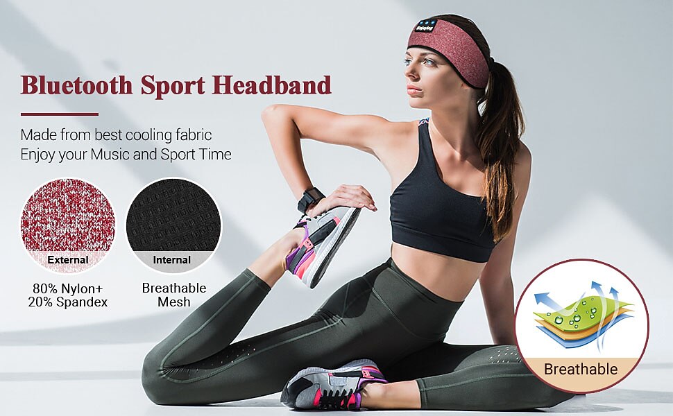 Sleep Headphones Bluetooth Headband Wireless Music Eye Mask Thin Stereo Speakers Mic Handsfree Music Earbuds for Side Sleepers Running Insomnia Travel Yoga Sleeping Band 2025 - $23.99 –P7