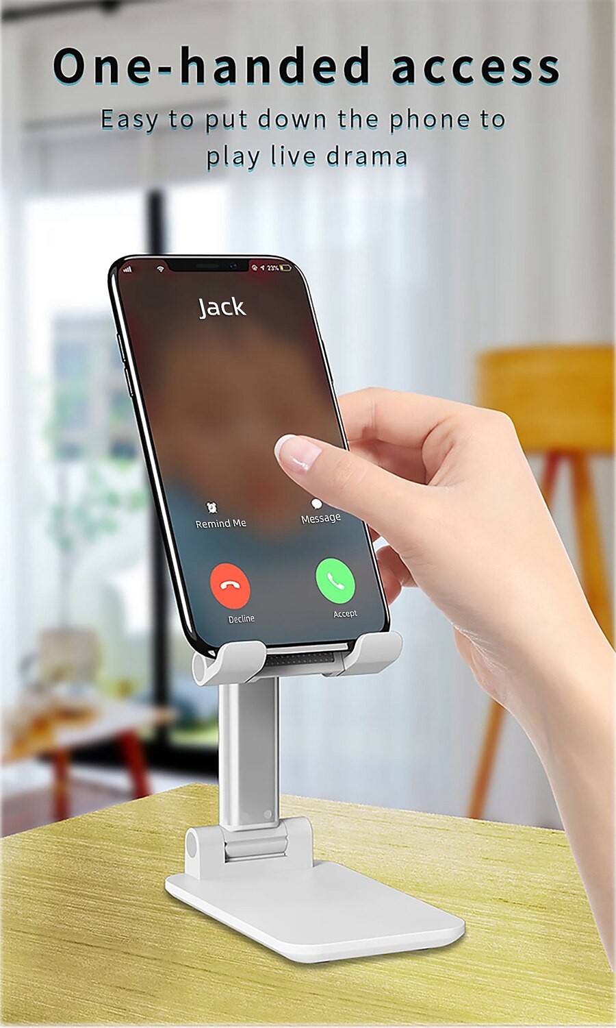 Foldable Mobile Phone Holder Stand Retractable Adjustable Phone Holder Cradle for iPhone 13 12 11 Pro Max X iPad and All Smartphones Adjustable Metal Desk Desktop Tablet Universal Cell Phone Holder 2025 - $12.99 –P3